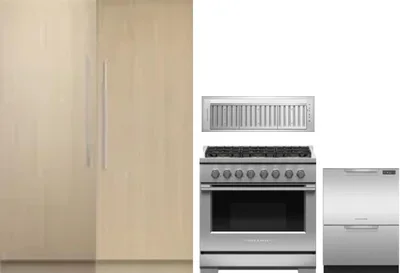 5 Piece Package Includes Refrigerator, Freezer, Range, Hood And Dishwasher